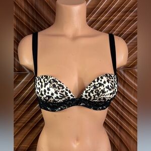 Victoria secret very sexy strapless Leopard Print Women's Bra size 32B